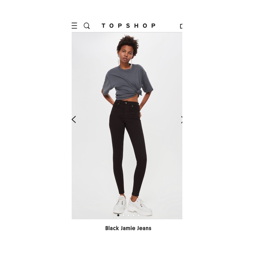 Topshop new black highwaisted Jaime jeans